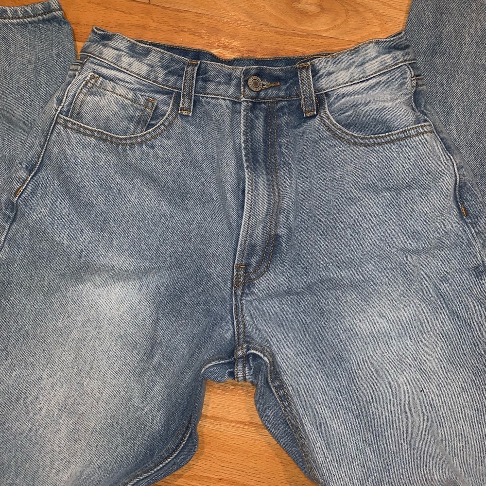 High Waisted Light Wash Mom Jeans